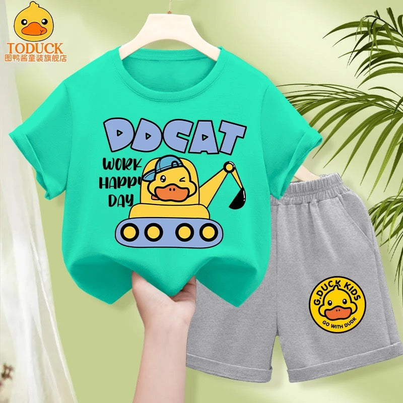 G.Duck Official 2025 Summer Kids’ Grey Pants Collection