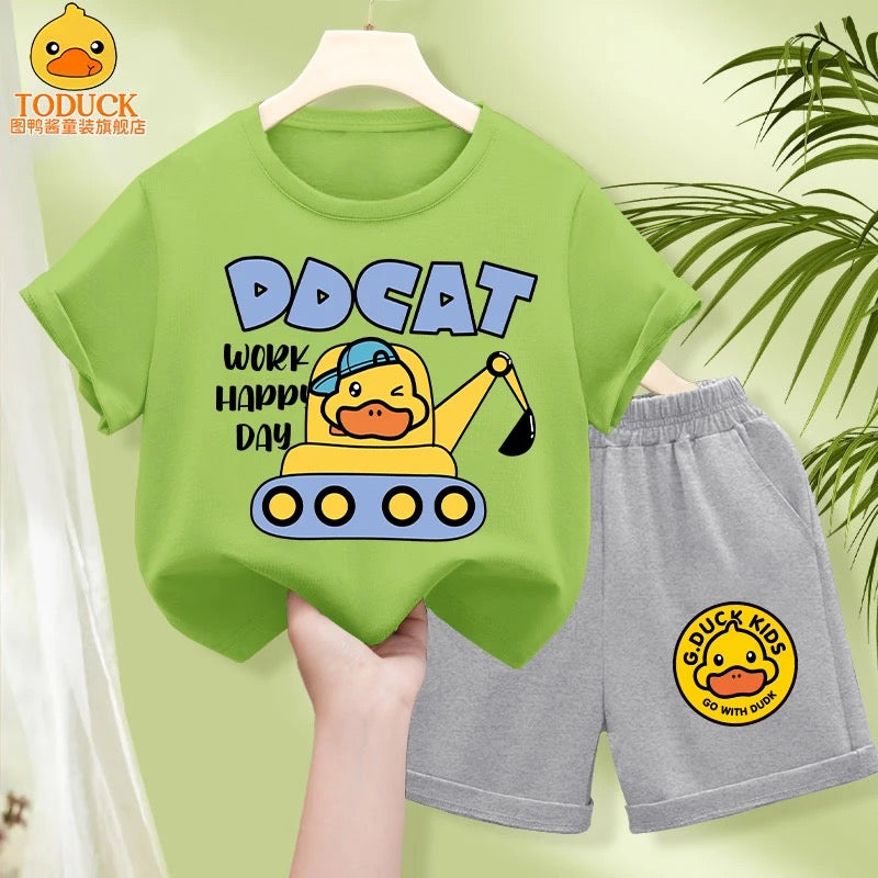 G.Duck Official 2025 Summer Kids’ Grey Pants Collection