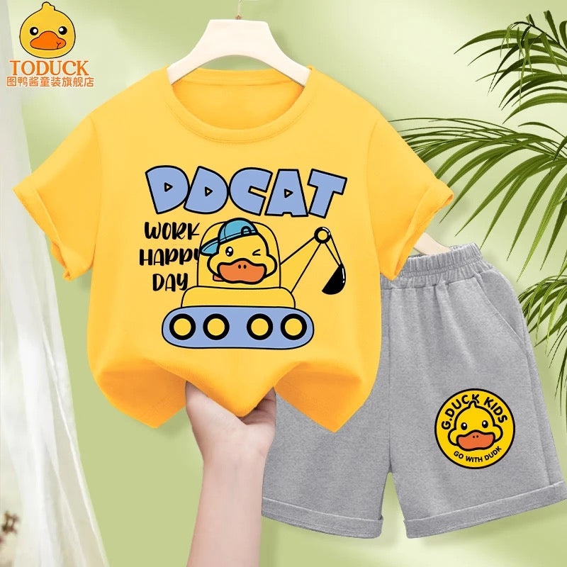 G.Duck Official 2025 Summer Kids’ Grey Pants Collection