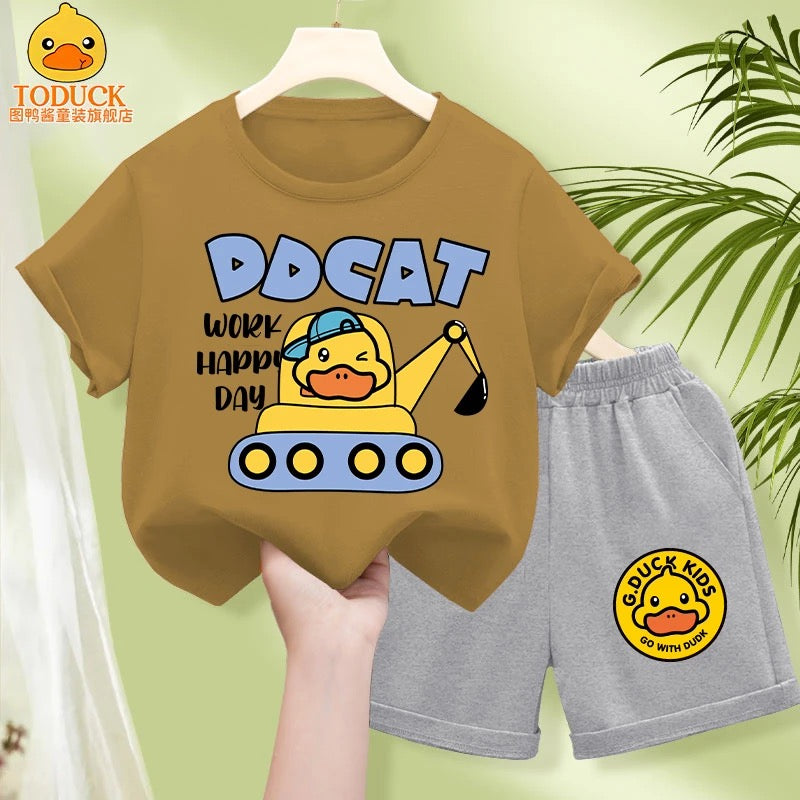 G.Duck Official 2025 Summer Kids’ Grey Pants Collection