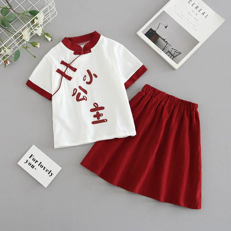 Children Chinese Style Suit, Little Princess Red