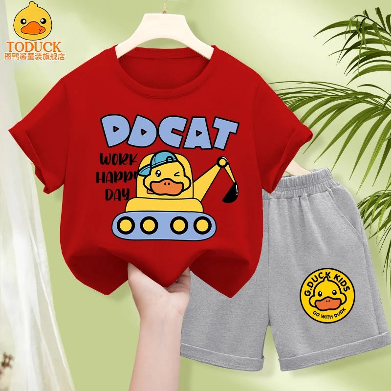 G.Duck Official 2025 Summer Kids’ Grey Pants Collection