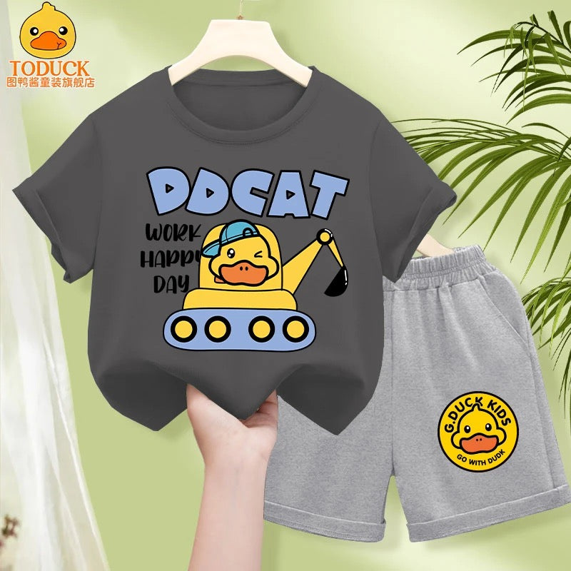 G.Duck Official 2025 Summer Kids’ Grey Pants Collection