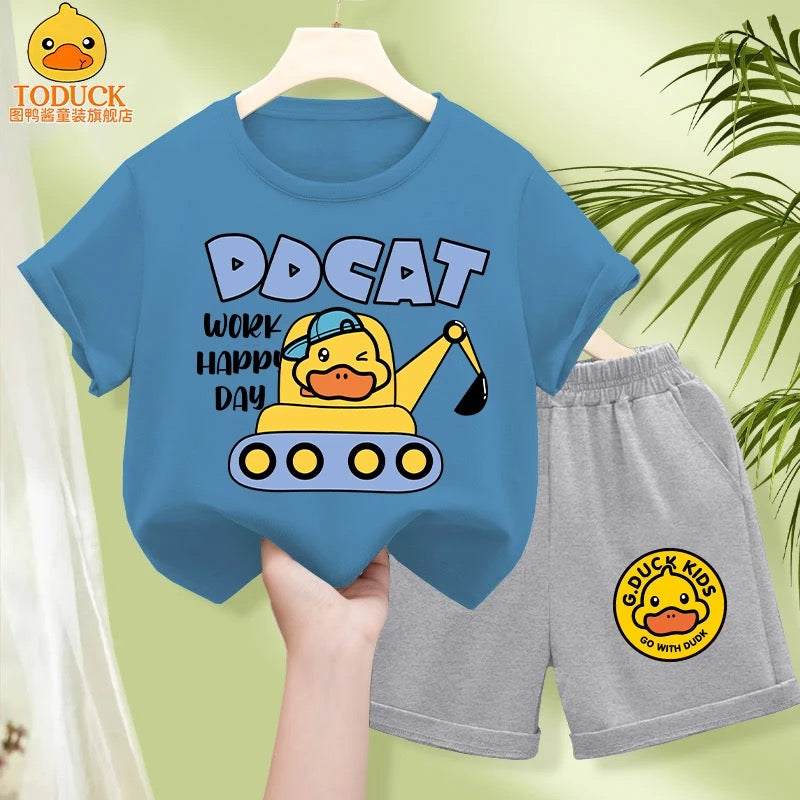 G.Duck Official 2025 Summer Kids’ Grey Pants Collection