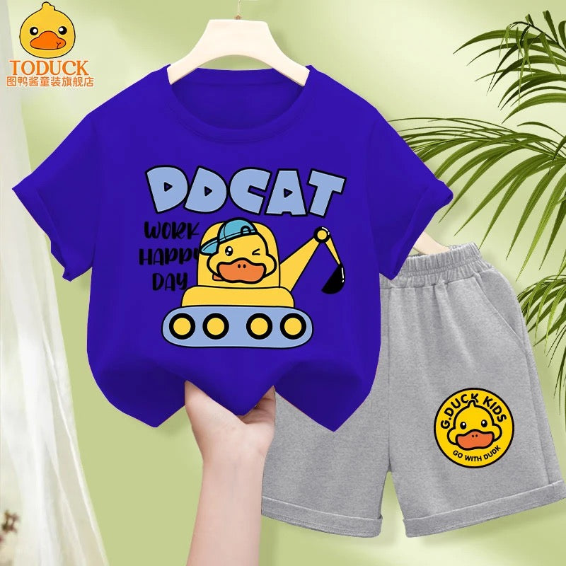 G.Duck Official 2025 Summer Kids’ Grey Pants Collection