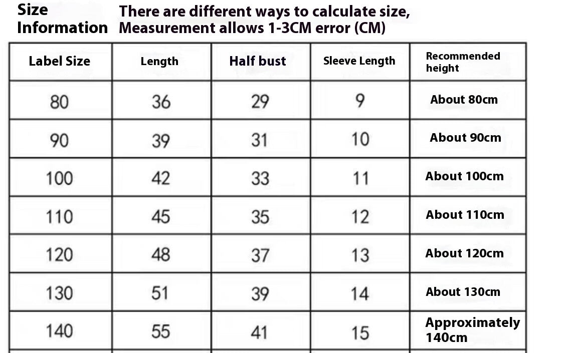 G.Duck Official Black Pants Collection Size Table