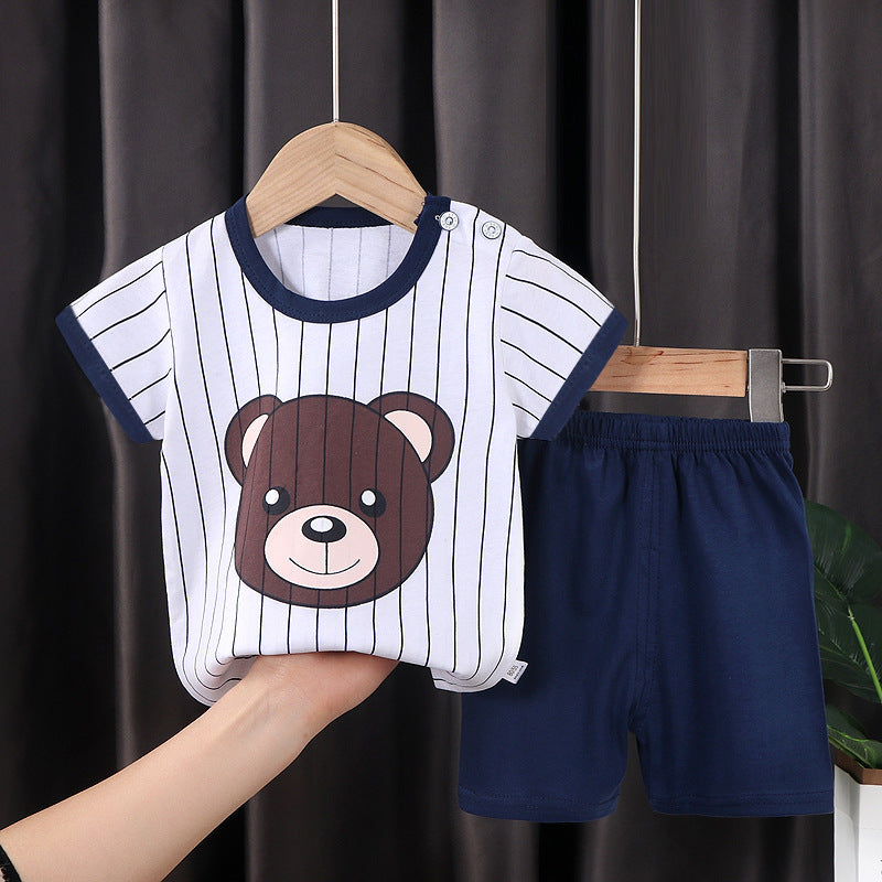 Adorable Kids Suit Set D, stripe bear