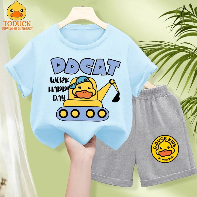 G.Duck Official 2025 Summer Kids’ Grey Pants Collection
