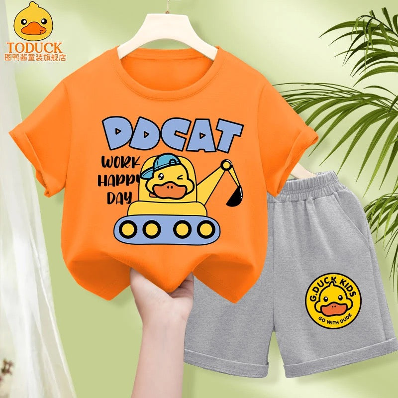 G.Duck Official 2025 Summer Kids’ Grey Pants Collection