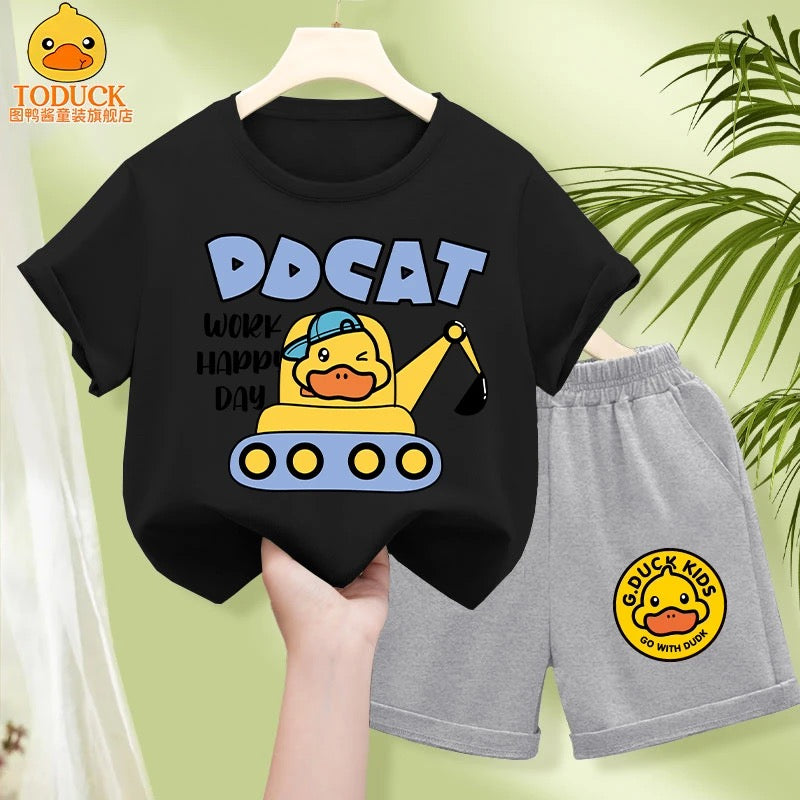 G.Duck Official 2025 Summer Kids’ Grey Pants Collection