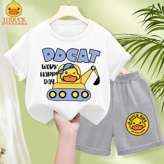 G.Duck Official 2025 Summer Kids’ Grey Pants Collection